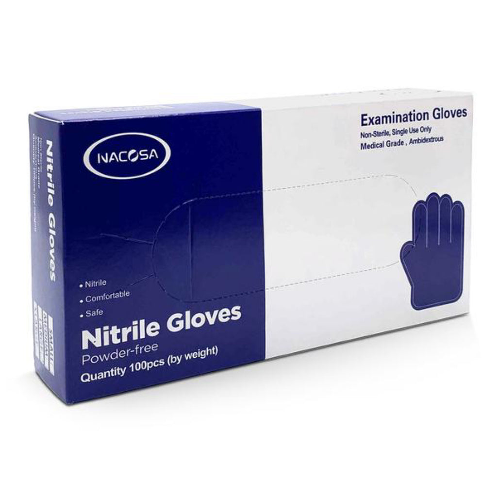 NACOSA Nitrile Medical Exam Gloves 4 mil Powder Free - Size SMALL