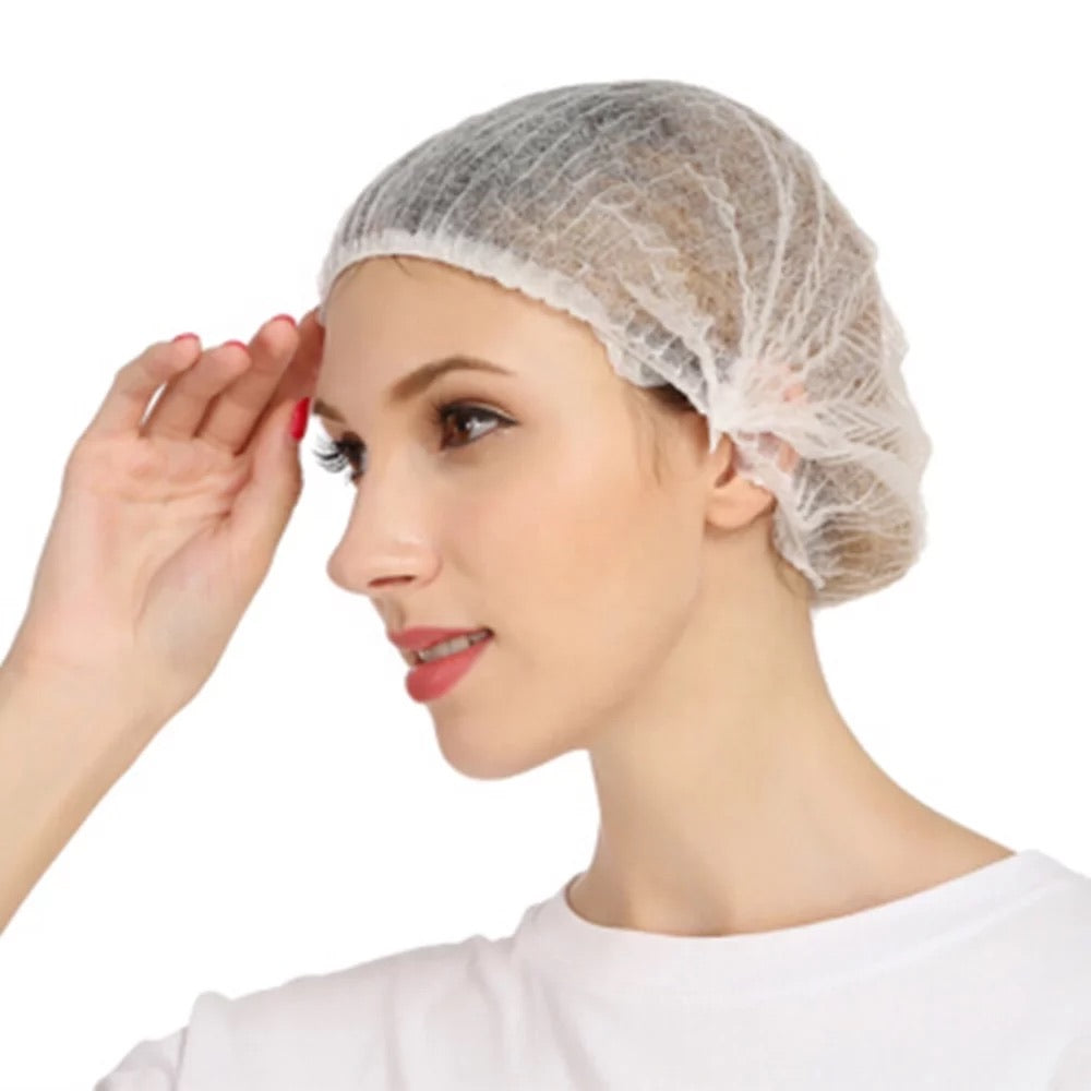White hair net disposable