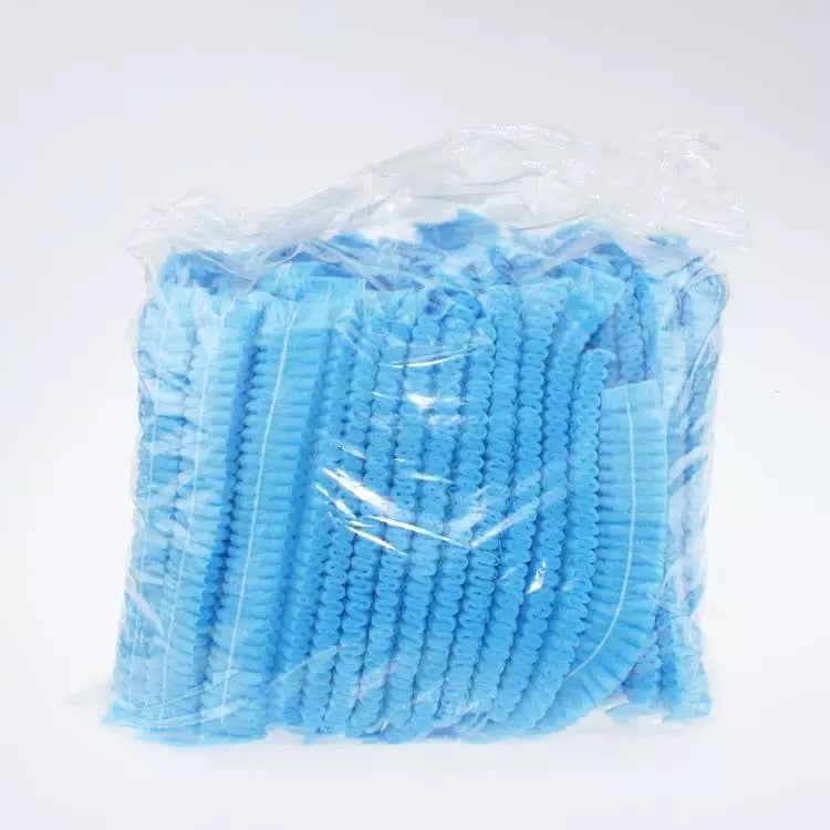 Blue hair net disposable