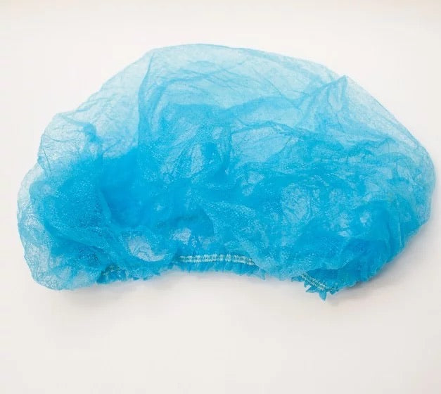 Blue hair net disposable