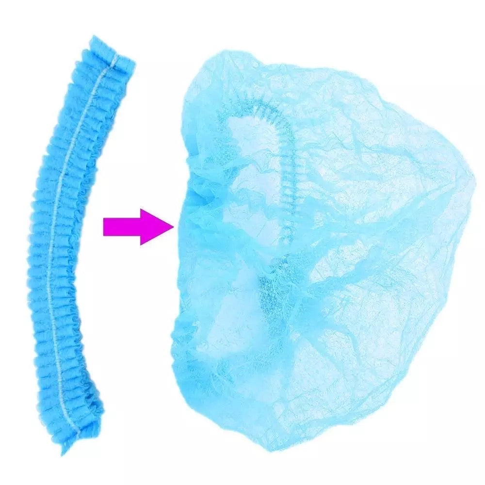 Blue hair net disposable